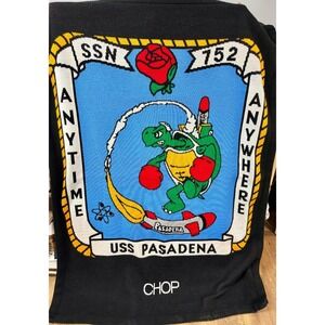 Navy USS Pasadena (SSN 752)‎ Emblem Blanket Birmingham Knitting Co Vintage